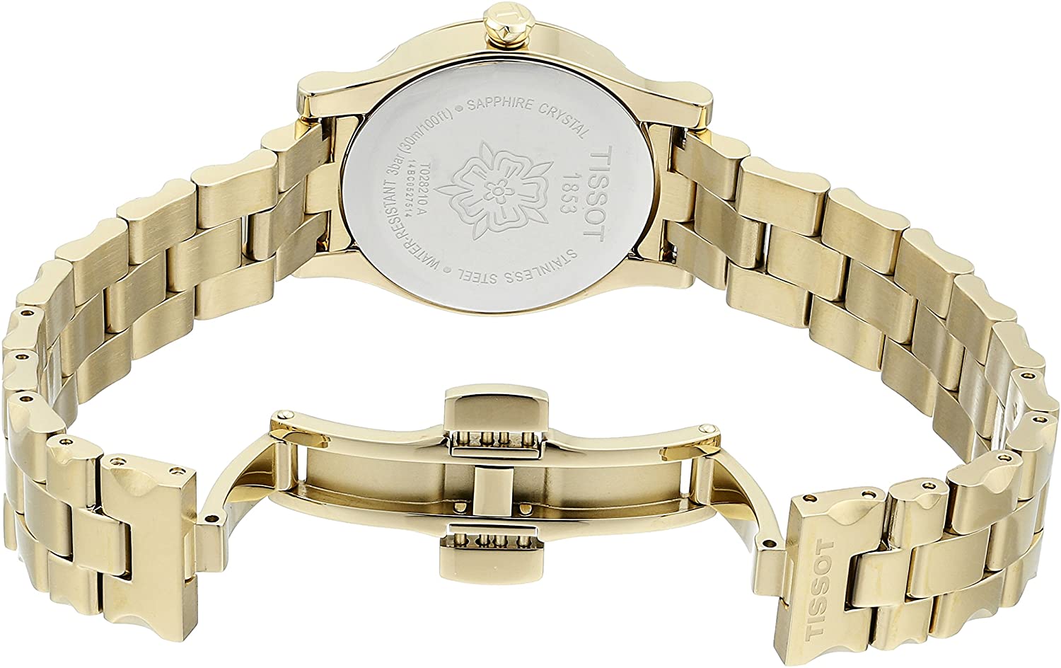 Tissot Swiss Made T-Wave Stylist-T Ladies' MOP Gold Plated Watch T0282103311700 - Prestige