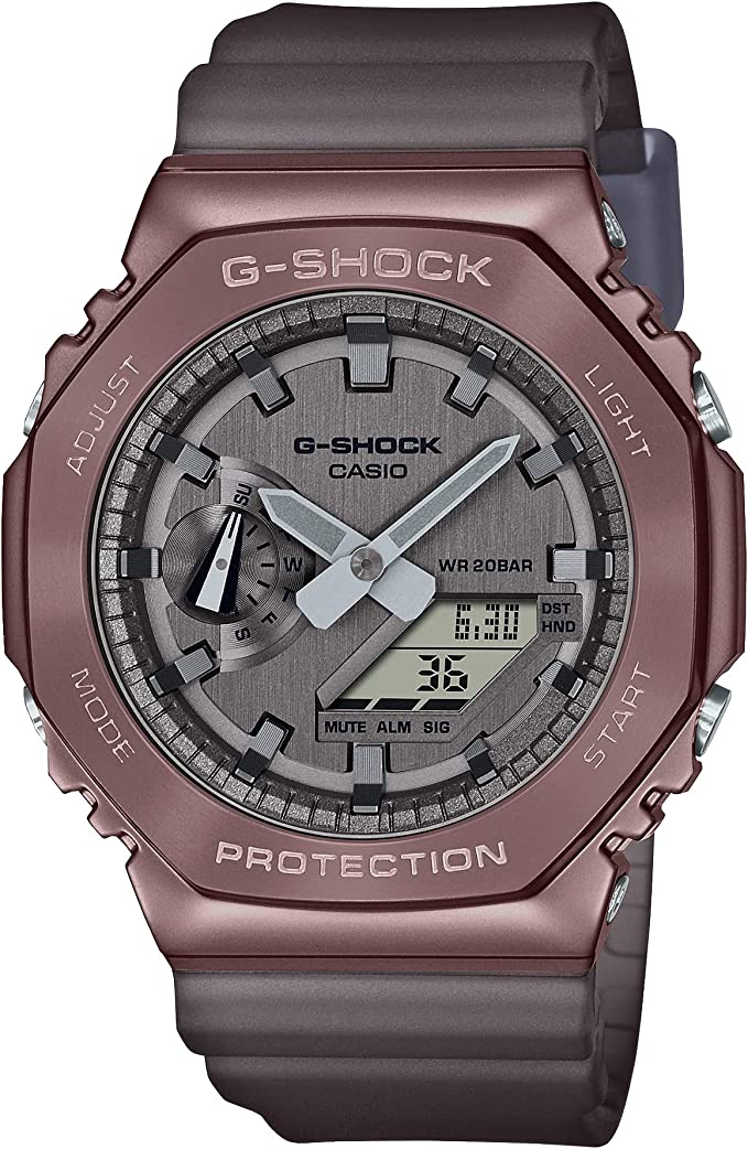 Casio G-Shock Carbon Core Guard Midnight Fog Ion Brown AP CasiOak Men's Metal Case Watch GM2100MF-5ADR - Prestige