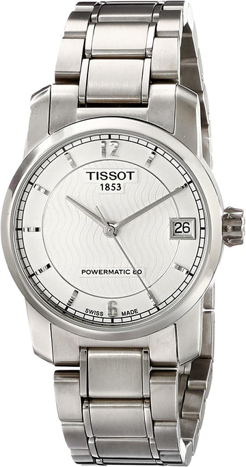 Tissot Swiss Made T Classic Titanium Automatic Silver Dial Ladies Watch T0872074403700