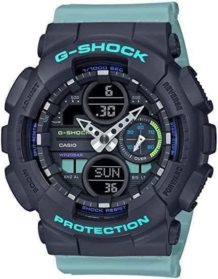 Casio G-Shock Sneaker S Series Analog-Digital Black x Teal Strap Ladies' Watch GMAS140-2ADR - Prestige