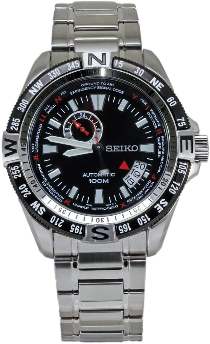 Seiko Superior 100M Men's Black Dial Stainless Steel Strap Watch SSA095K1 - Prestige