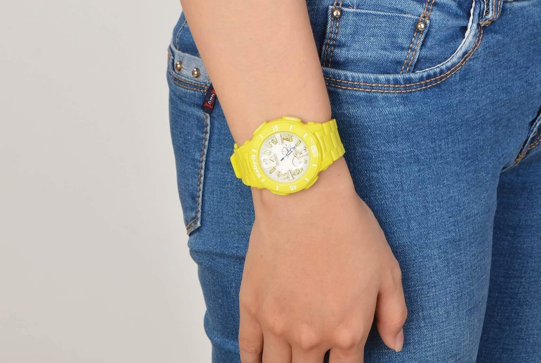 Casio Baby-G Neon Marine Series Analog-Digital Yellow x White Dial Watch BGA170-9BDR - Prestige