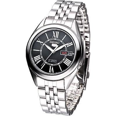 Seiko 5 Classic Men's Size Black Dial Stainless Steel Strap Watch SNKL35K1 - Prestige