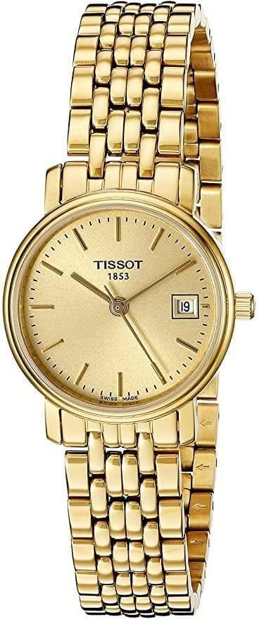 Tissot Swiss Made T-Classic Desire All Gold Plated Ladies' Watch T52.5.281.21 - Prestige