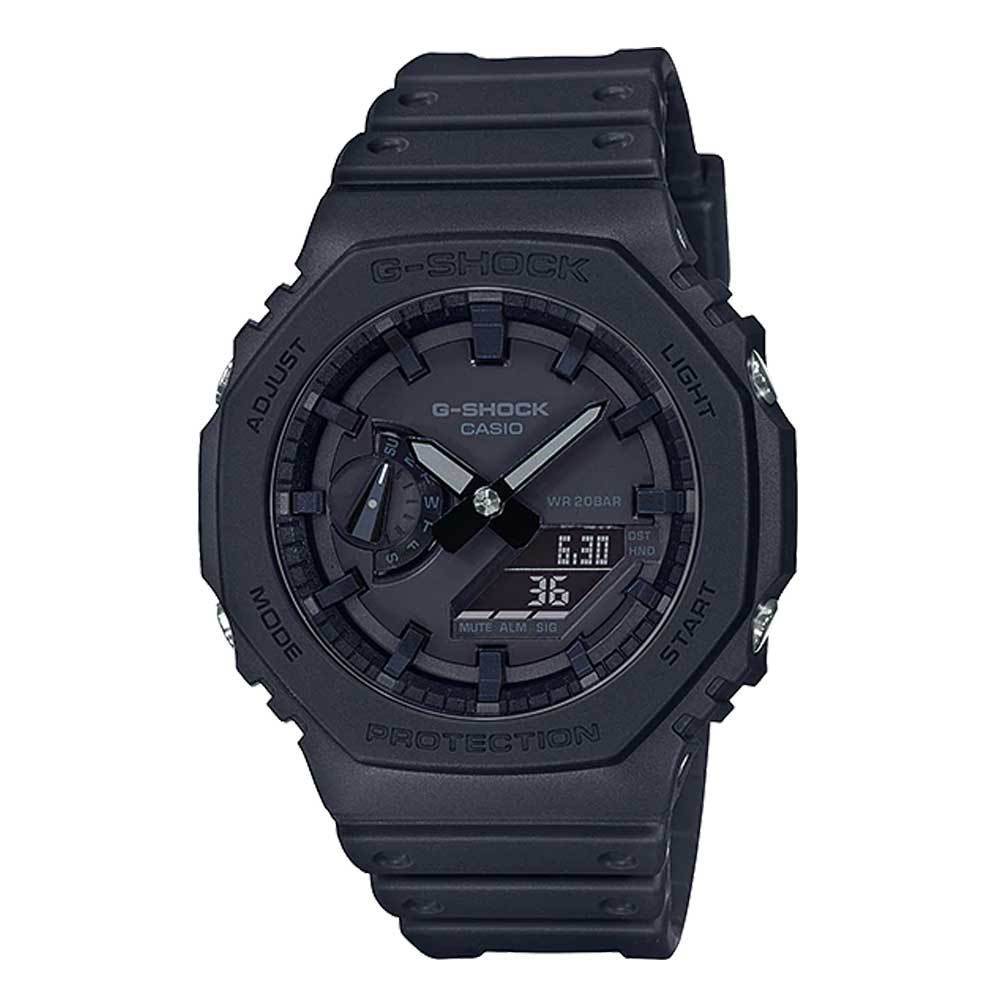 Casio G-Shock Carbon Core Guard ALL Black AP CasiOak Watch GA2100-1A1DR - Prestige