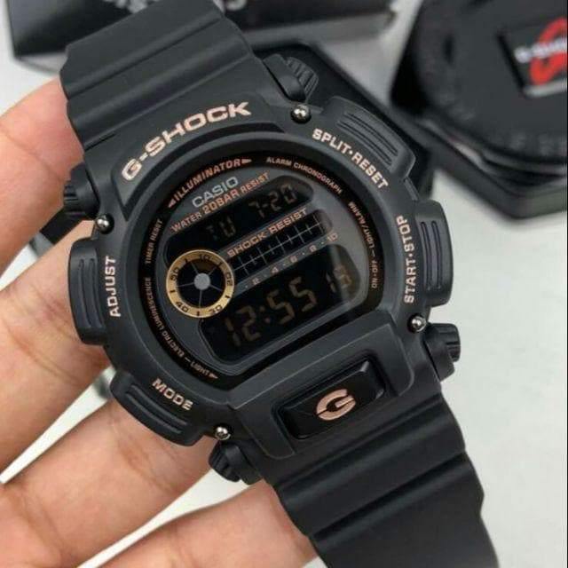 Casio G-Shock Black Stealth Series Digital Black x Rose Gold Accents Watch DW9052GBX-1A4DR - Prestige