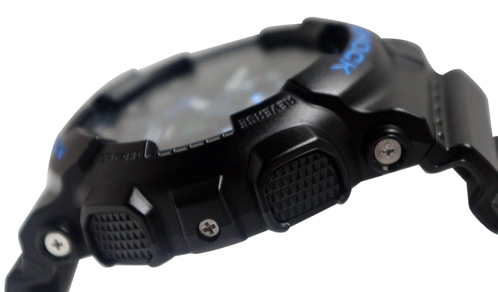 Casio G-Shock Military Blue Camo Camouflage Print Dial Watch GA100CB-1ADR - Prestige