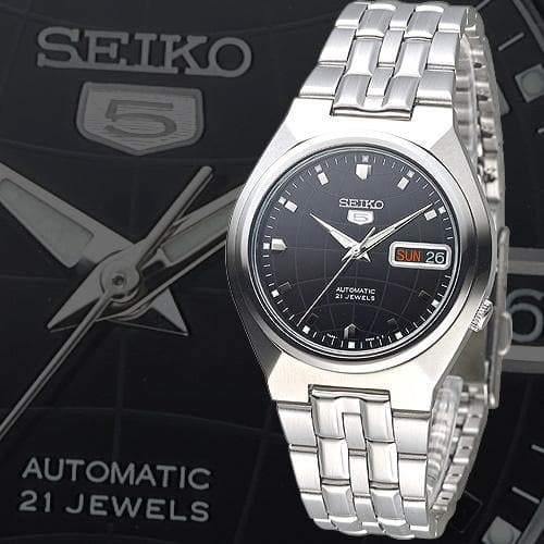 Seiko 5 Classic Men's Size Black Dial Stainless Steel Strap Watch SNKL71K1 - Prestige