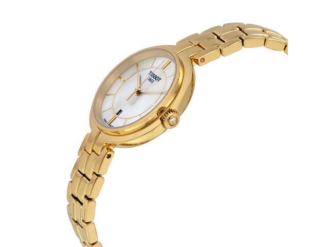 Tissot Swiss Made T-Lady Flamingo MOP Gold Plated Ladies' Watch T0942103311100 - Prestige