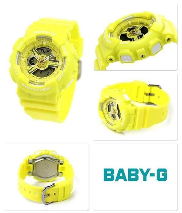 Casio Baby-G BA110 Series Analog-Digital Neon Color Yellow Watch BA110BC-9ADR - Prestige