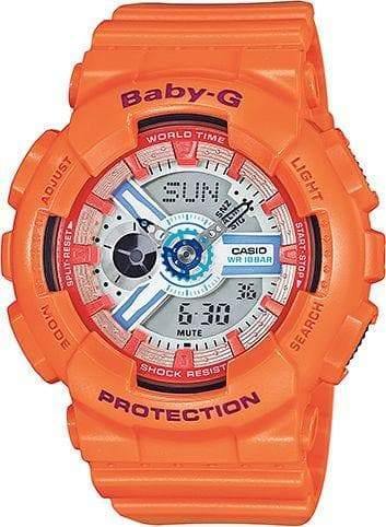 Casio Baby-G BA110 Series Standard Analog-Digital Orange Watch BA110SN-4ADR - Prestige