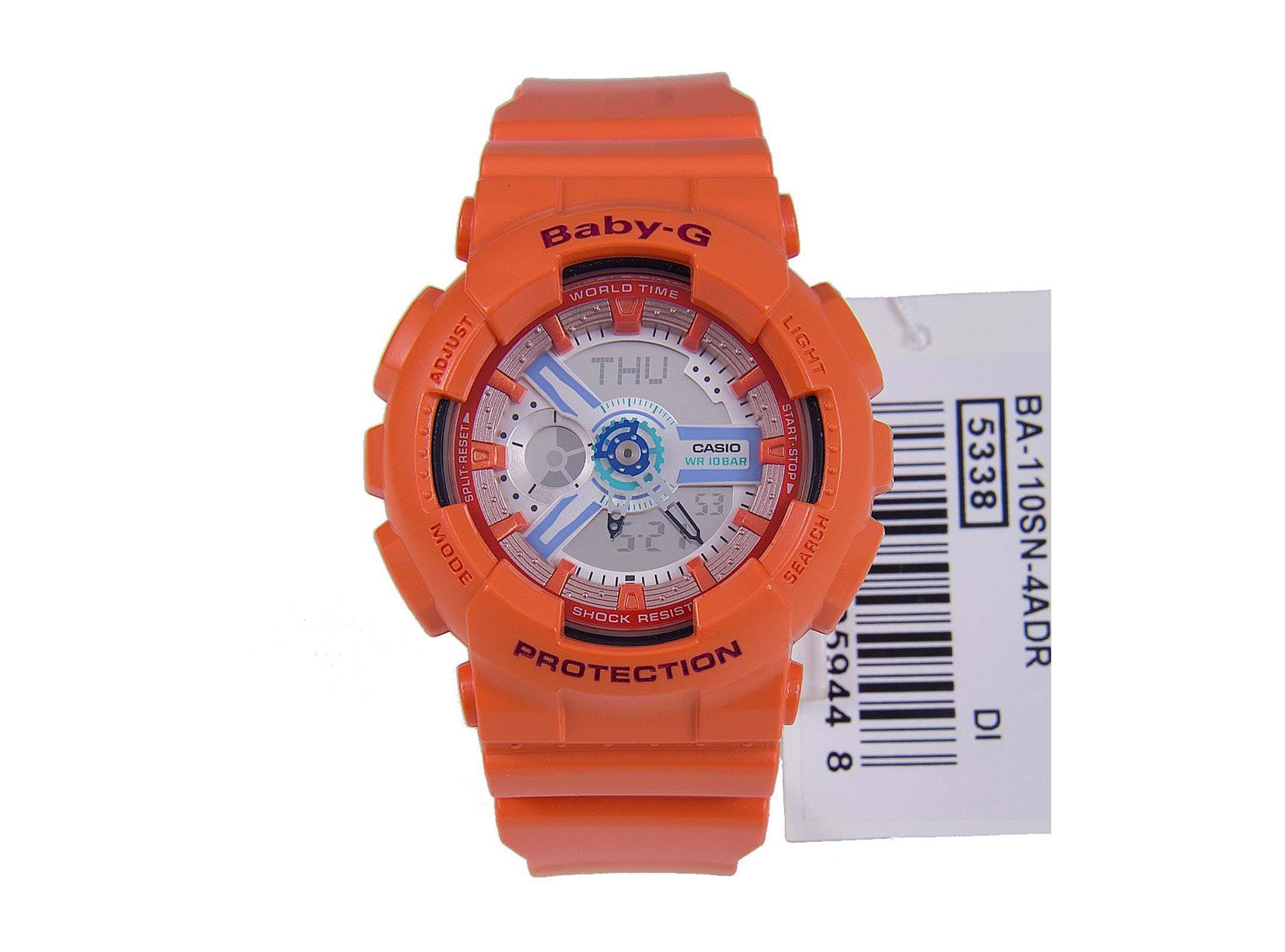Casio Baby-G BA110 Series Standard Analog-Digital Orange Watch BA110SN-4ADR - Prestige