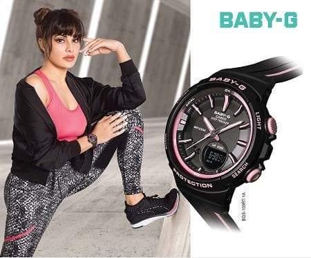 Casio Baby-G BGS Step Tracker Analog-Digital Black x Pink Accents Watch BGS100RT-1ADR - Prestige