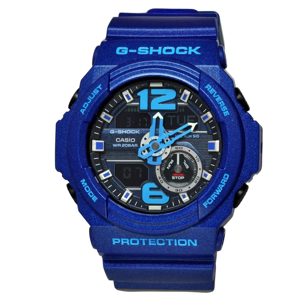 Casio G-Shock Big Size Series Analog-Digital Metallic Blue Watch GA310 ...