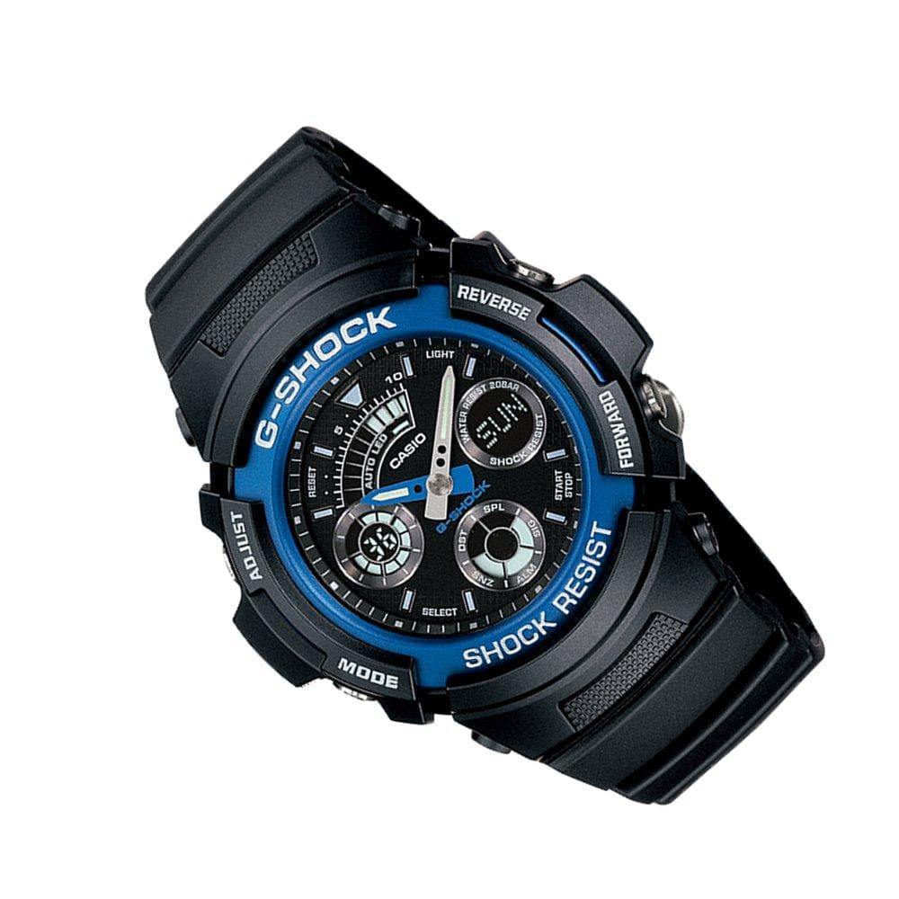 Casio G-Shock Standard Analog-Digital Black x Blue Watch