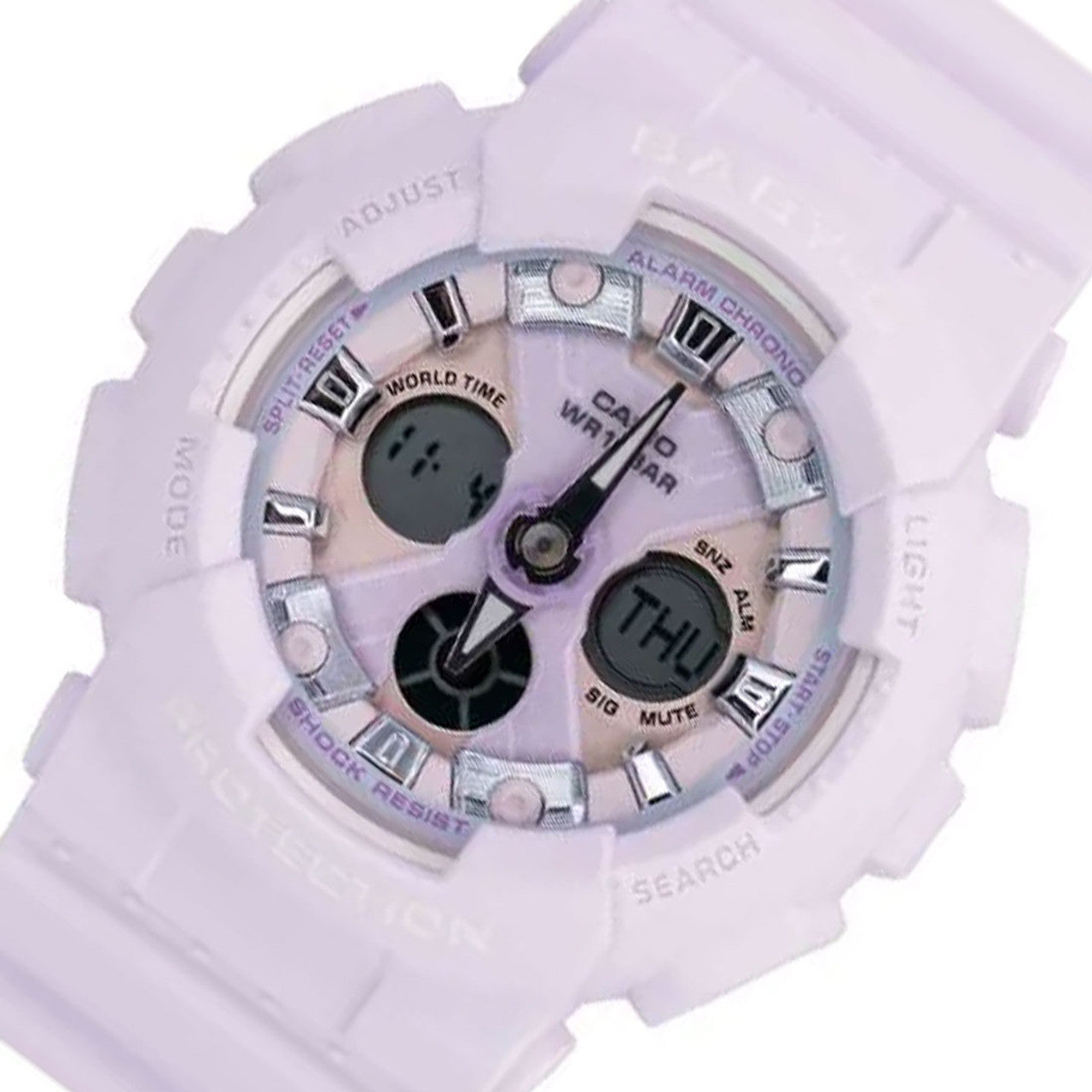 Casio Baby-G Anadigi Icey Pastel Lilac Watch BA130WP-6ADR - Prestige