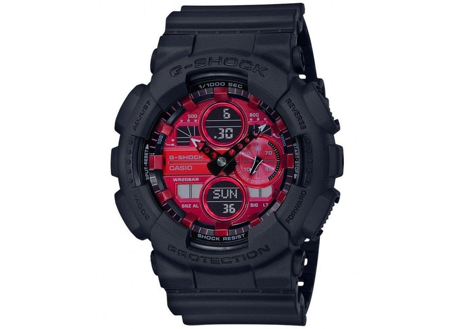 Casio G-Shock Special Color Adrenaline Black x Red Dial x Grey Accents Watch Last Dance GA140AR-1ADR - Prestige
