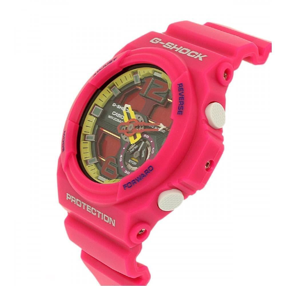 Casio G-Shock Big Size Series Anadigi Pink x Yellow Accent Watch GA310-4ADR - Prestige