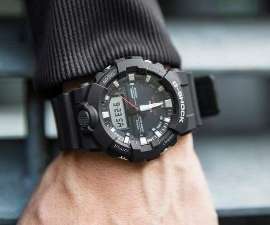 Casio G-Shock Standard Analog Digital Black x Red x Grey Accents Watch GA800-1ADR - Prestige