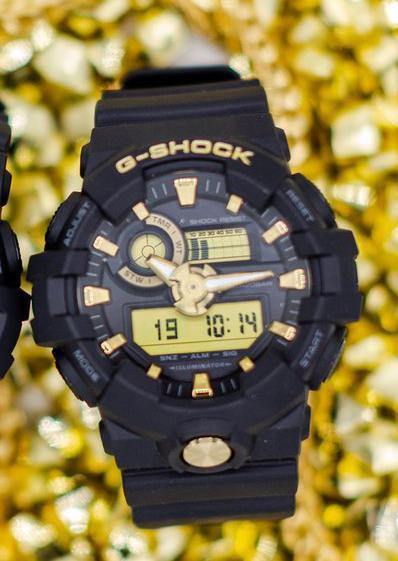 Casio G-Shock Analog-Digital Black x Gold Accents Watch GA710B-1A9DR - Prestige