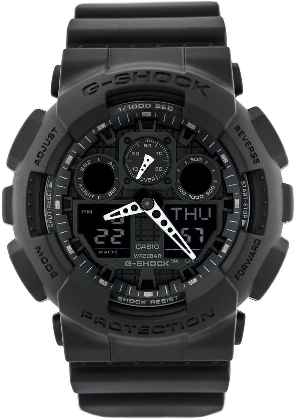 Casio G-Shock Black Stealth Series Anadigi Black Watch GA100-1A1DR - Prestige