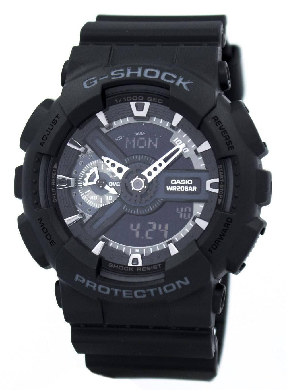 Casio G-Shock Black Stealth Series Analog-Digital All Black Watch GA110 ...