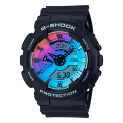 Casio G-Shock Anadigi Rainbow Vapor Dial Black Watch Casio GA110SR-1ADR - Prestige