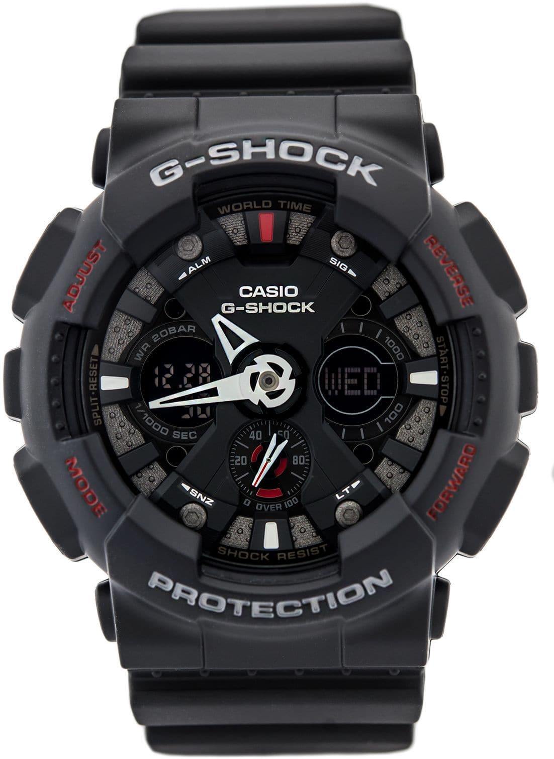 Casio G-Shock GA120 Model Black x Red x Grey x White Accents Watch Last Dance GA120-1ADR - Prestige