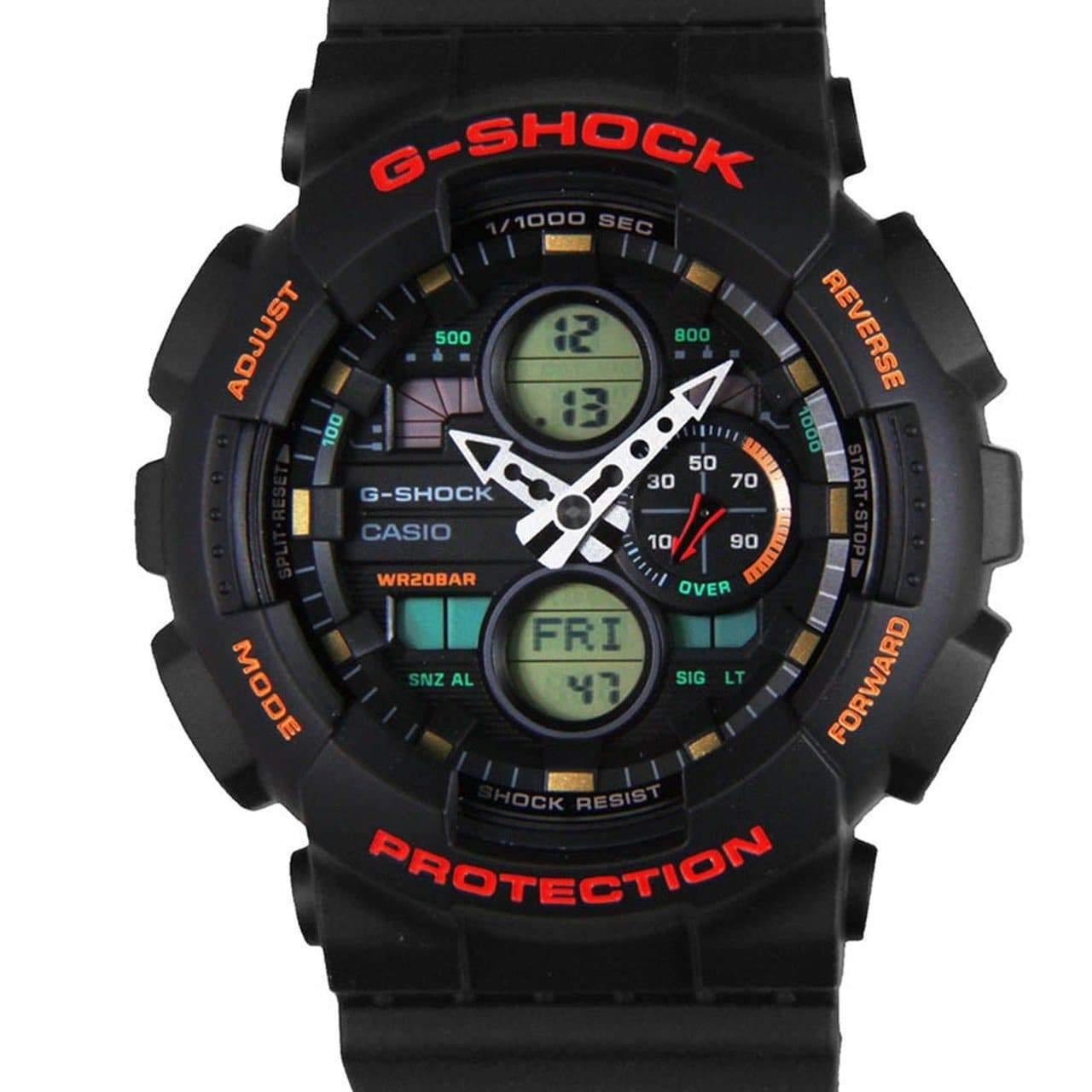 Casio G-Shock Standard Analog-Digital Basic Color Black Watch GA140-1A4DR - Prestige
