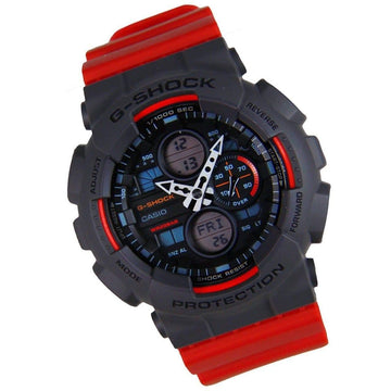 Casio G Shock Analog Digital Special Color Grey x Red Strap Watch Last Dance GA140 4ADR