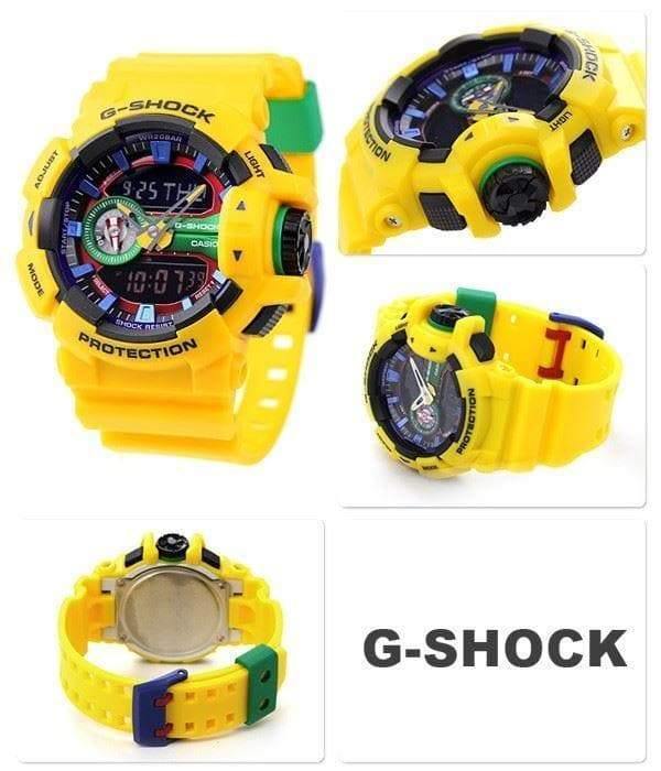 Casio G-Shock Big Case Analog-Digital Hyper Color Yellow x Multicolor Watch GA400-9ADR - Prestige