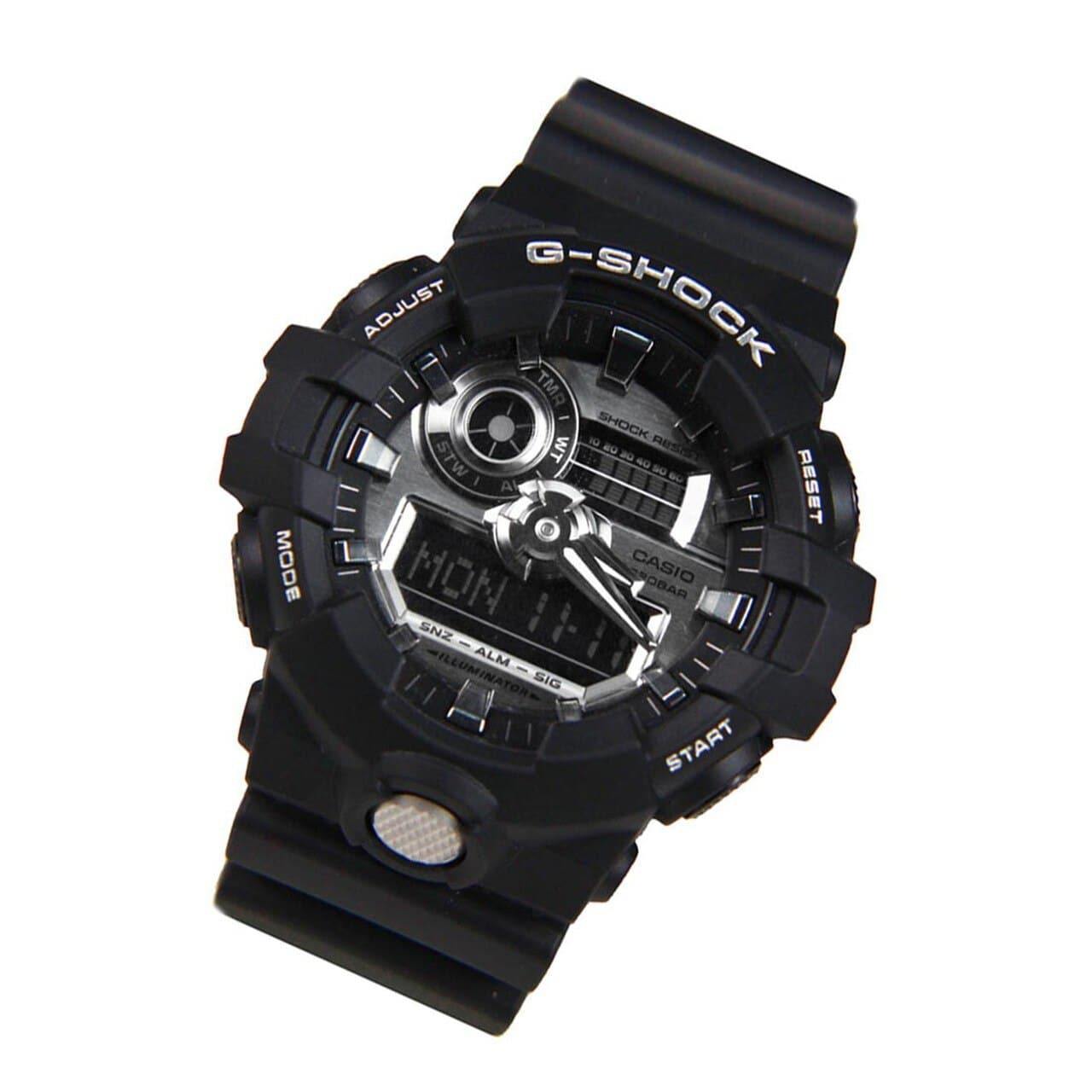 Casio G-Shock Analog-Digital Black x Metallic SIlver Watch GA710-1ADR - Prestige