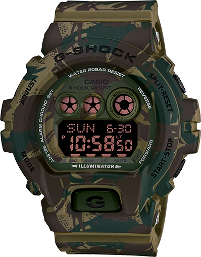 Casio G-Shock Military Standard Digital Camo Green Watch SAFC Jammer GDX6900MC-3DR - Prestige