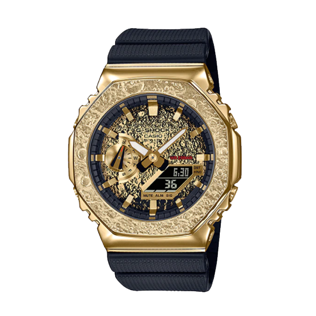 Casio G-Shock Carbon Core Guard The Moon Gold AP CasiOak Men's Metal Case Watch GM2100MG-1ADR - Prestige