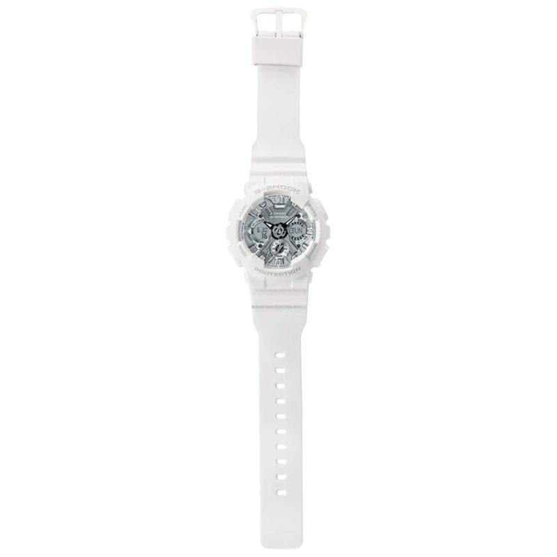 Casio G-Shock Anadigi Black Metallic Face Ladies' White Watch GMAS120MF-7A1DR - Prestige