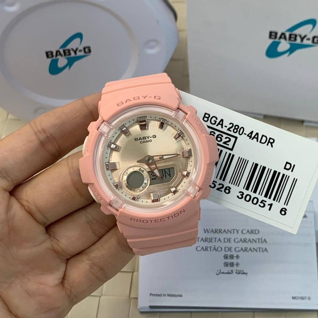 Casio Baby-G Standard Anadigi All Pink Watch BGA280-4ADR - Prestige