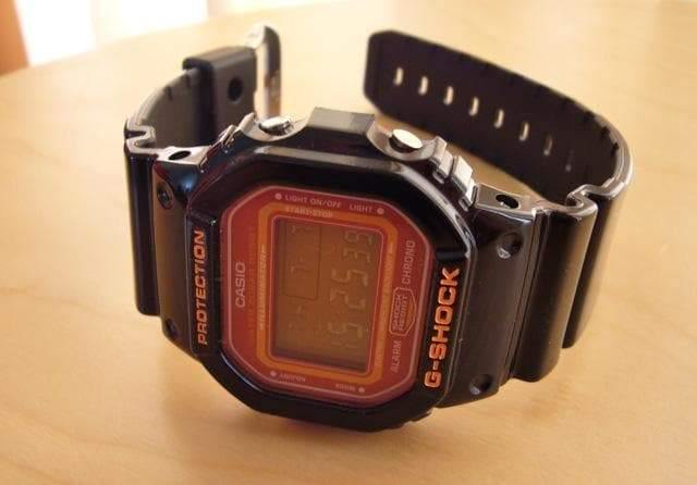 Casio G-Shock Digital Lava Orange Dial Black Watch DW5600CS-1DR - Prestige