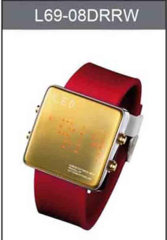 Life Evolution Design Unisex LED Watch L69-08DRRW - Prestige