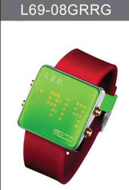 Life Evolution Design Unisex LED Watch L69-08GRRG - Prestige