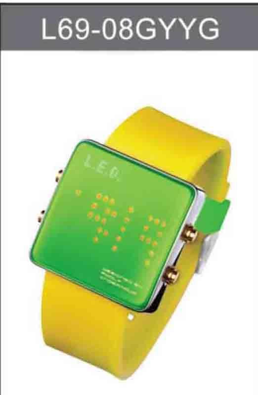 Life Evolution Design Unisex LED Watch L69-08GYYG - Prestige