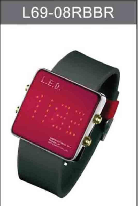 Life Evolution Design Unisex LED Watch L69-08RBBR - Prestige