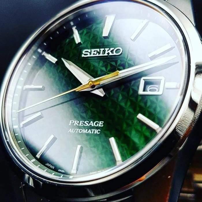 Seiko Japan Made Presage Sharp Edged Series Tokiwa Green Men's Stainless Steel Watch SPB169J1 - Prestige