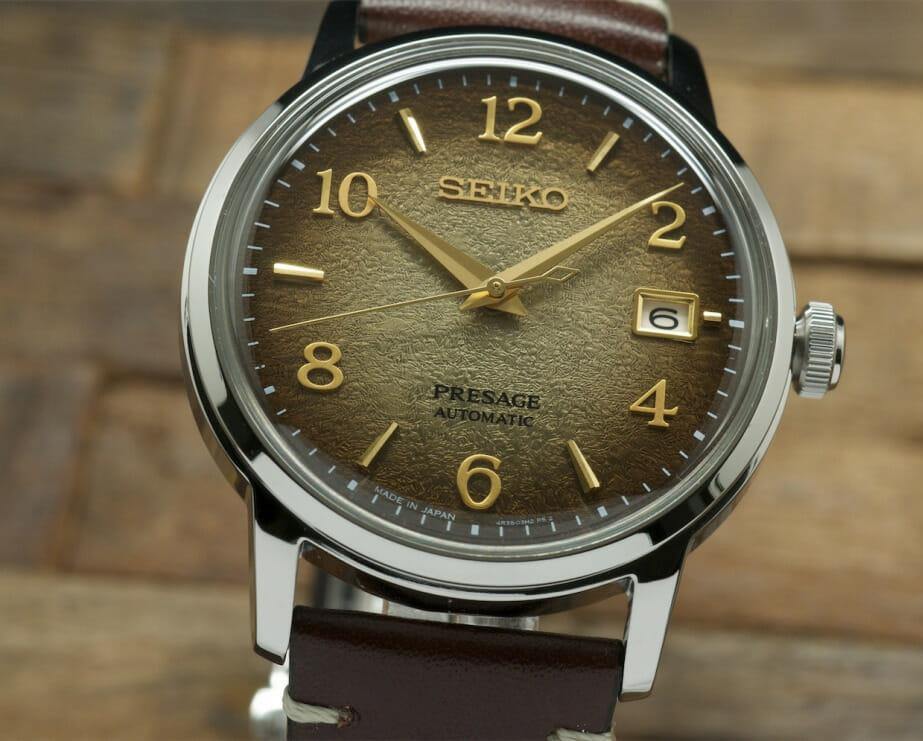 Seiko Presage LE Cocktail Time Hojicha Brown Men's Leather Strap Watch SRPF43J1 - Prestige