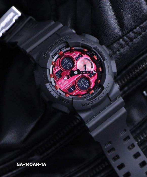 Casio G-Shock Special Color Adrenaline Black x Red Dial x Grey Accents Watch Last Dance GA140AR-1ADR - Prestige
