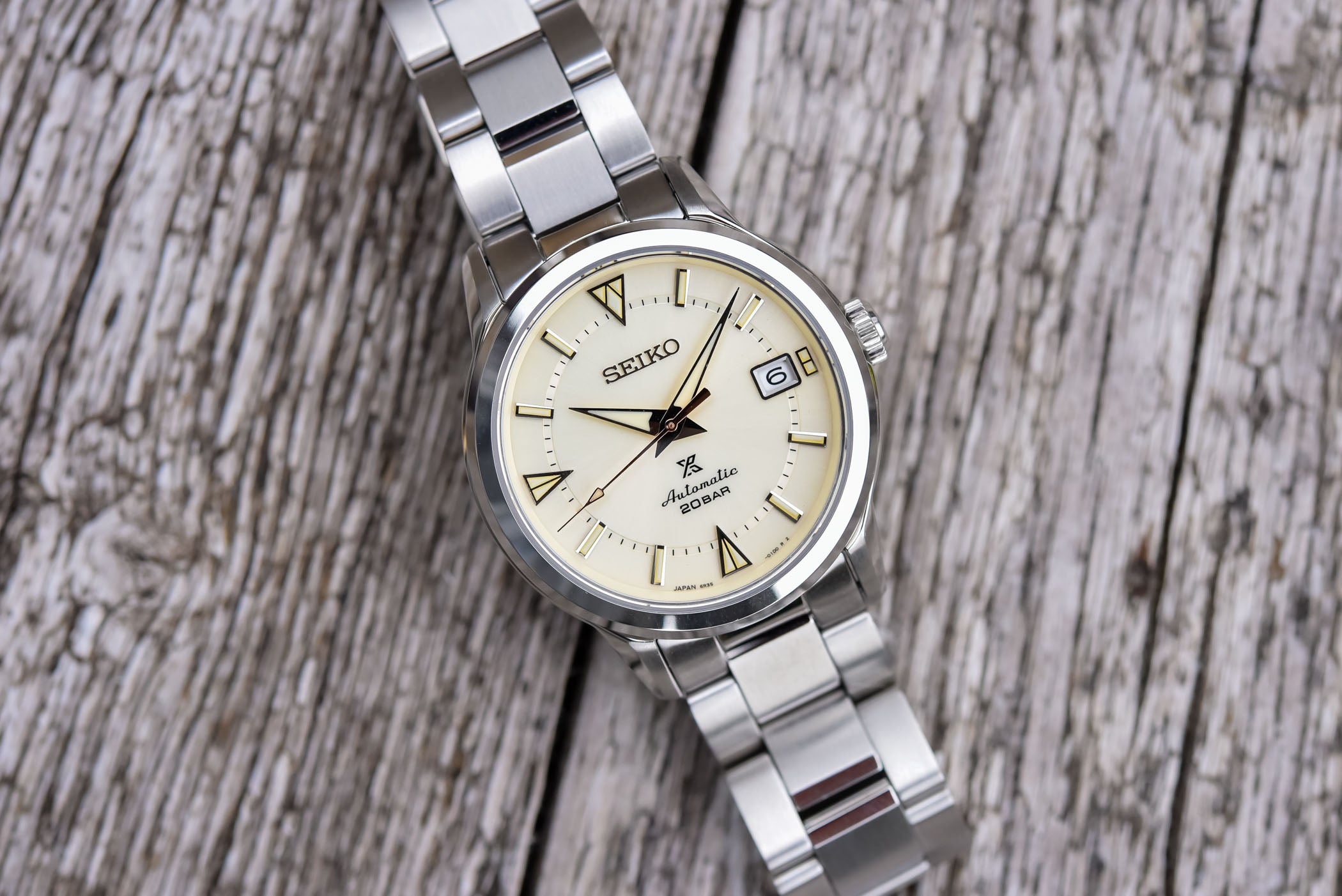 Seiko Japan Made Prospex 1959 Baby Alpinist Silver Cream Men's Stainless Watch SPB241J1 - Prestige