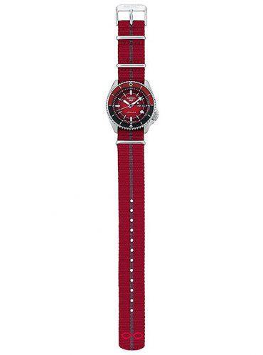 Seiko 5 Sports 100M LE Boruto's Sarada Automatic Men's Watch Red Dial Nylon Strap SRPF67K1 - Prestige