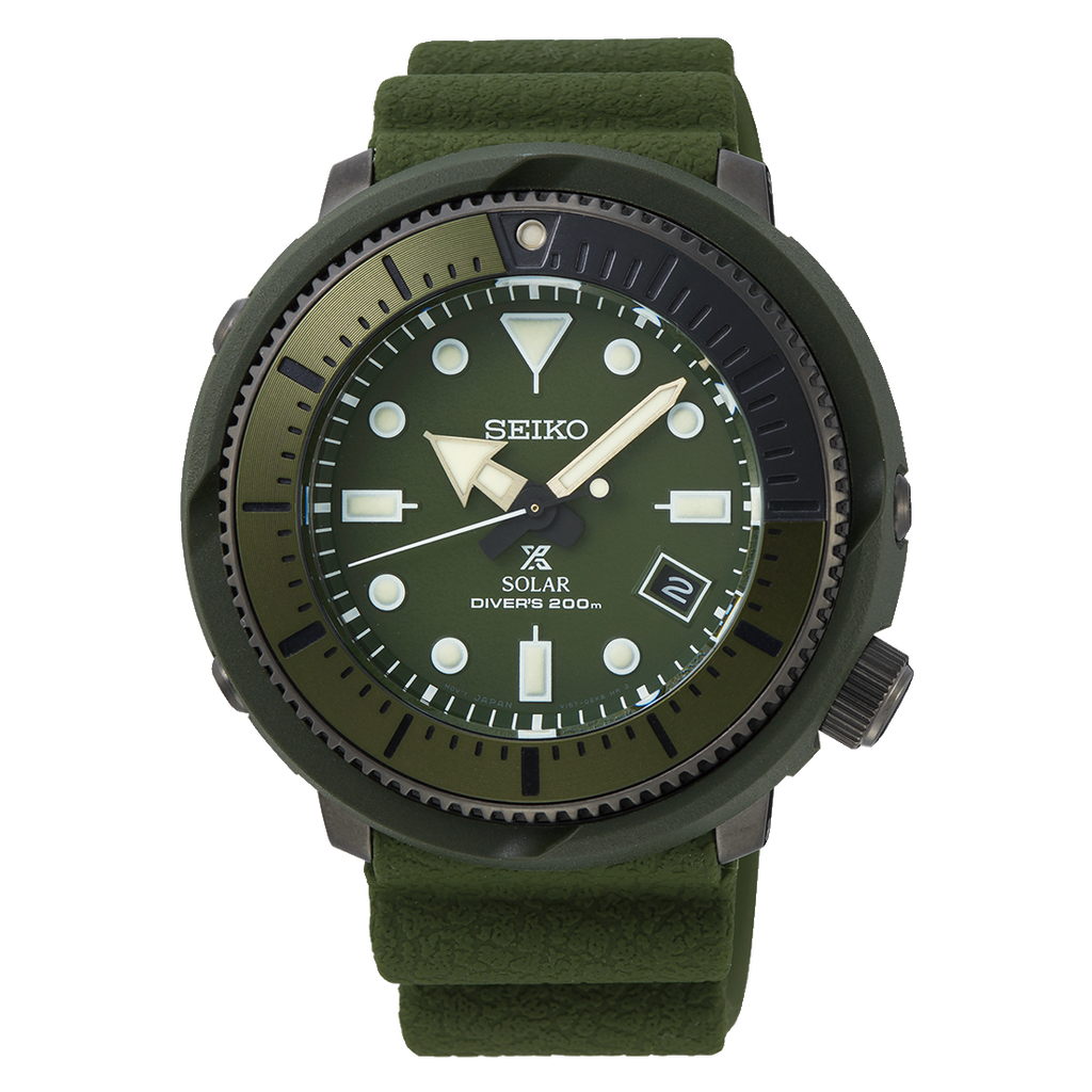 Seiko Street Series Solar Tuna Green Prospex Diver's Men's Watch SNE535P1 - Prestige