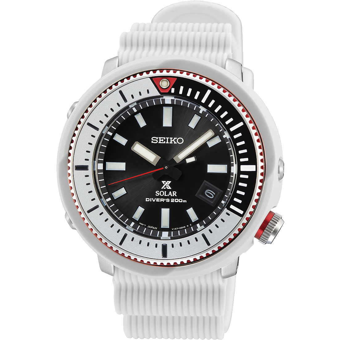 Seiko Street Series Solar Tuna All White Diver's Men's Watch SNE545P1 - Prestige