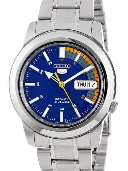 Seiko 5 Classic Men's Size Blue Dial Stainless Steel Strap Watch SNKK27K1 - Prestige