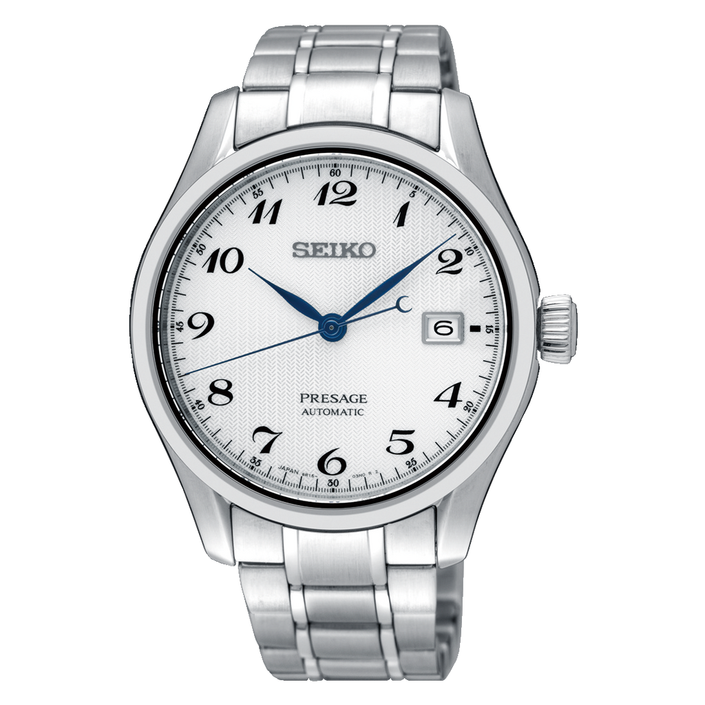 Seiko Japan Made Presage Karesansui White Men's Stainless Steel Watch SPB063J1 - Prestige